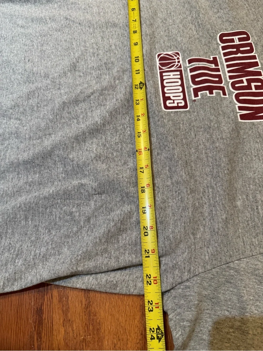 Nike Gray T‑Shirt with Crimson 'Crimson Tide Hoops' Graphic